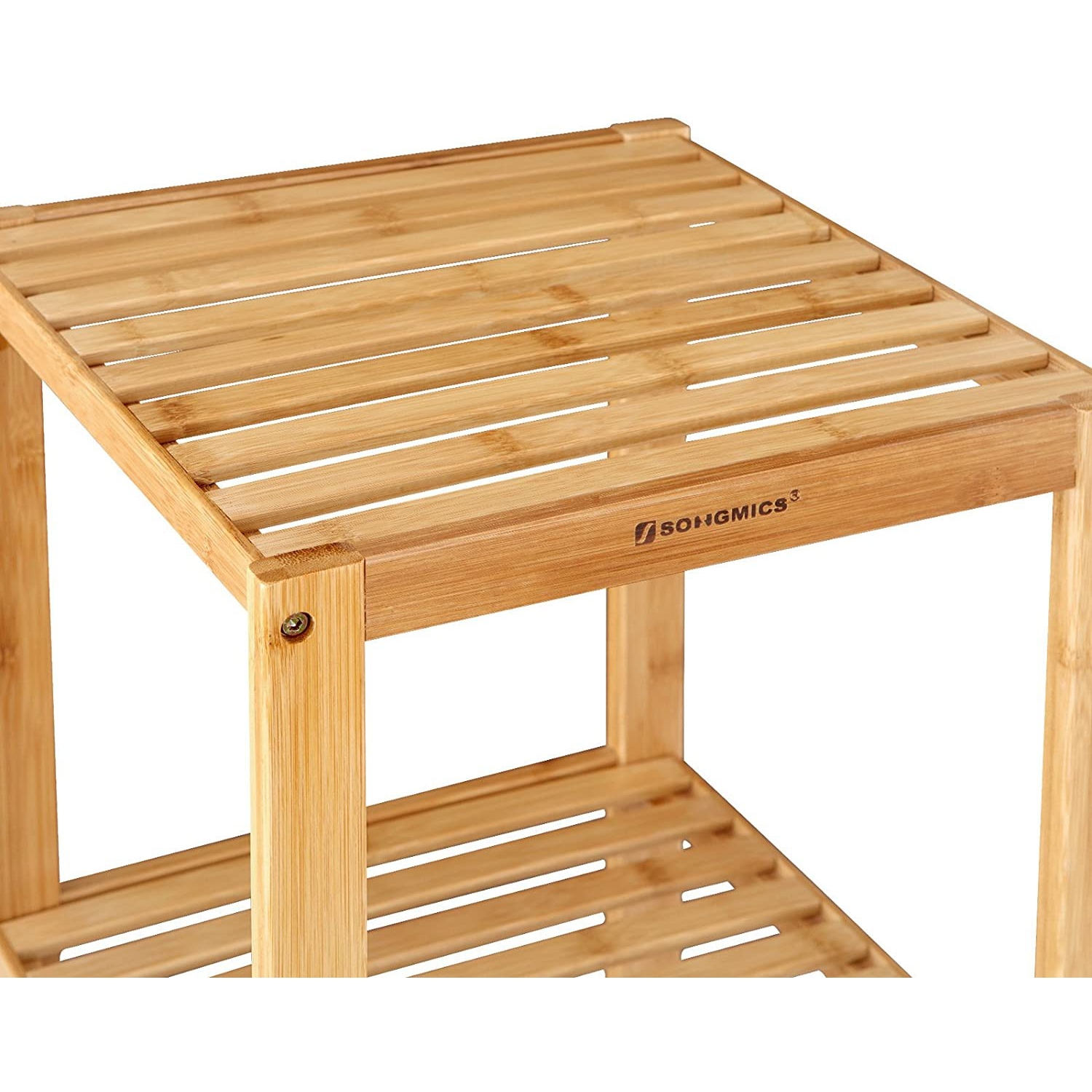 Bambusz polc fürdőszobába, konyhába, 5 szintes 33x33x146cm