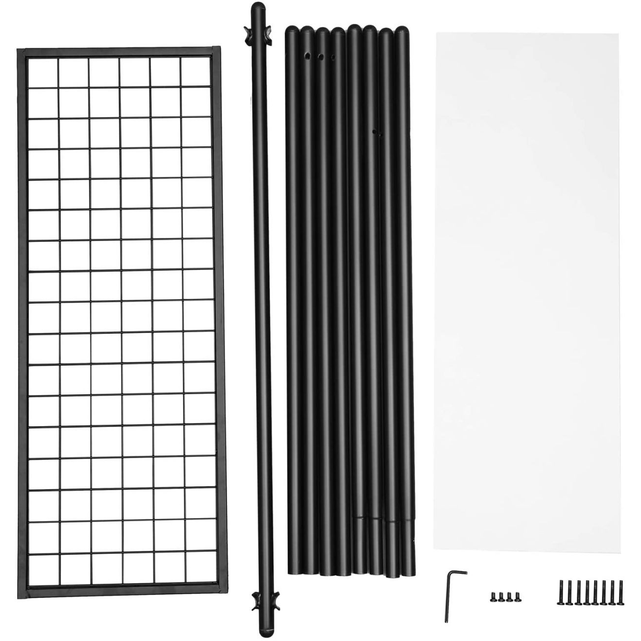 Ruhaállvány alsó polccal, fekete 92x33x153cm