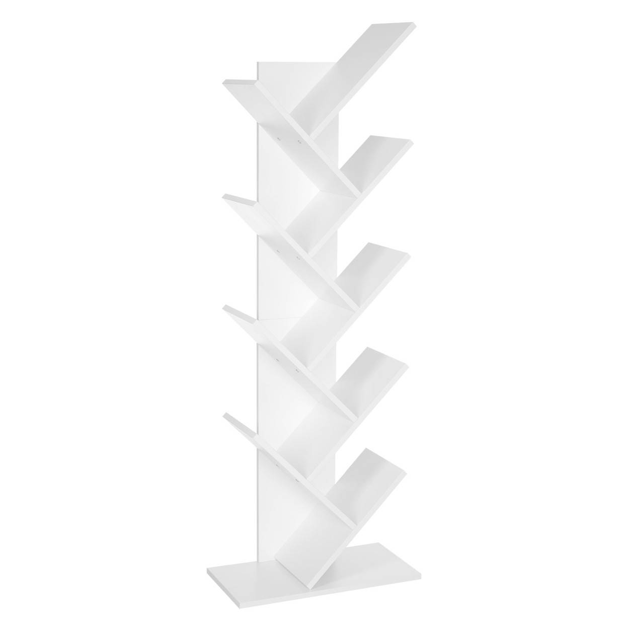 Könyvespolc, állópolc, fehér 50x25x141cm