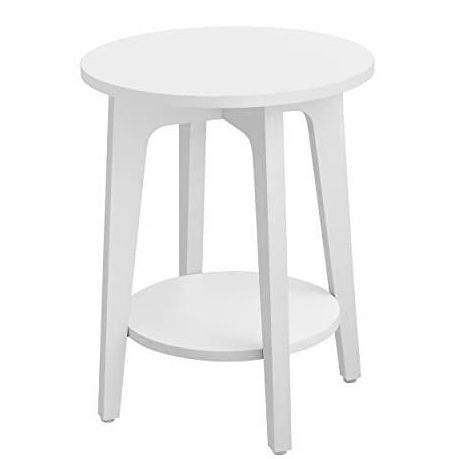 Lerakó asztal, fehér, 50 cm magas 40 cm átmérő