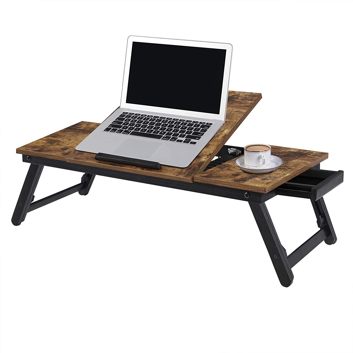 Laptop asztal, rusztikus barna 71x35cm