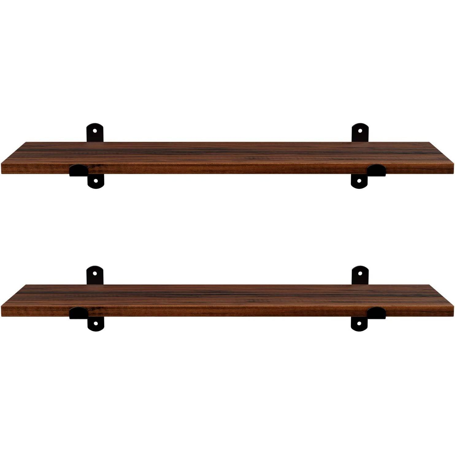 2 darabos fali polc szett, rusztikus barna 60x20x15cm